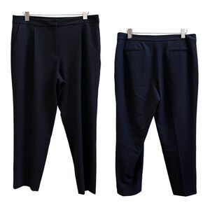 Trouve Black Pleated Pocket Tapered Ankle Pant Size 12 Work Casual